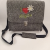 Schultertasche, Handtasche, Notebook, Tablettasche 100% Wollfilz