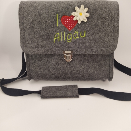 Schultertasche, Handtasche, Notebook, Tablettasche 100% Wollfilz