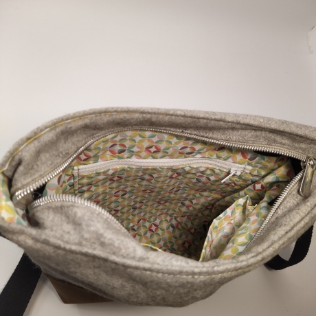 Schultertasche,Handtasache, Loden, Wollstoff