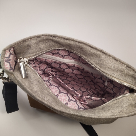 Schultertasche,Handtasache, Loden, Wollstoff