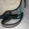 Handtasche Unikat Schultertasche blau hochwertig Upcycling