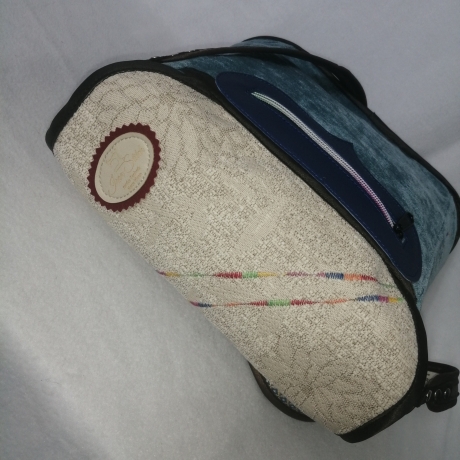 Handtasche Unikat Schultertasche blau hochwertig Upcycling
