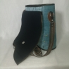 Handtasche Unikat Schultertasche blau hochwertig Upcycling