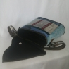 Handtasche Unikat Schultertasche blau hochwertig Upcycling