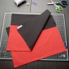 Platzgedeck 2er Set BlackColour / schwarz-rot