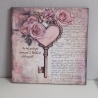 Shabby Chic Dekobild Upcycling Kunstwerk, Unikat im Vintage Stil