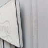 Shabby Chic Schlüssel-& Hakenleiste mit 3 Metallhaken, Upcycling