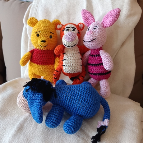 Winnie Pooh gehäkelt Kuscheltier Spielzeug tigger Ferkel i aah