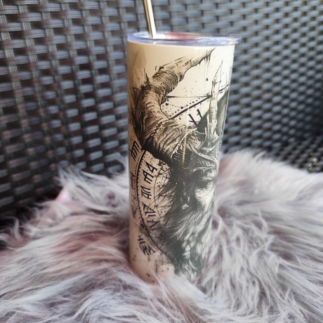 Viking Tumbler 20oz – nordisches Design, Edelstahlbecher
