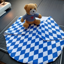 Babys Wickeldecke weiß-blau