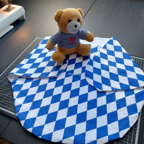 Babys Wickeldecke weiß-blau
