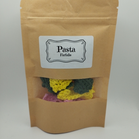 Pasta/Nudeln Farfalle gehäkelt für Spielküche/Kaufmannsladen