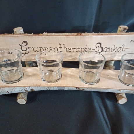 Schnapsbankal aus Holz