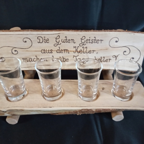 Schnapsbankal aus Holz
