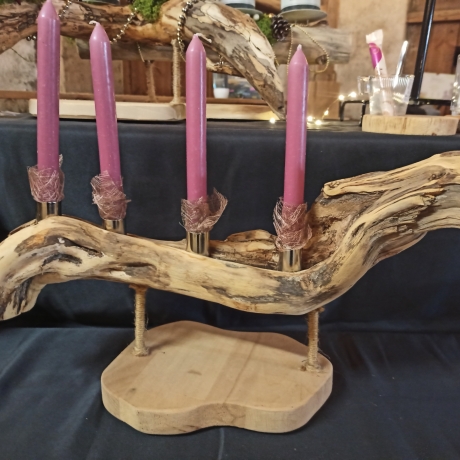 Treibholz Adventskranz