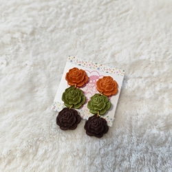 Liebliche Rosen in herbstlichen tönen, Ohrstecker