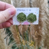 Liebliche Rosenblüte, Ohrclips mit Verzierung