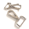 2x Karabinerhaken 25 mm silber flach rechteckige Öse 20mm