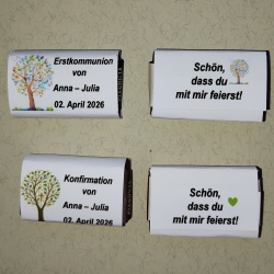 Schokolade als Gastgeschenke 20 Täfelchen für jeden Anlass 