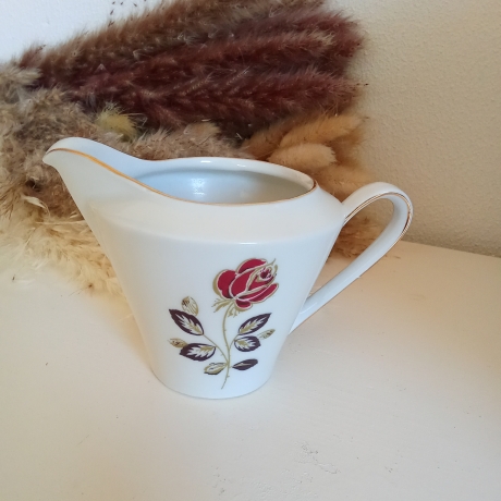 Schumann Arzberg Bavaria Milchkännchen Rose Goldrand Vintage