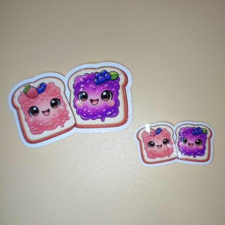 Kawaii Sticker – Marmeladen-Toast Pärchen