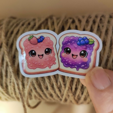 Kawaii Sticker – Marmeladen-Toast Pärchen