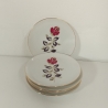 Schumann Arzberg Kuchenteller Rose Goldrand Vintage 19 cm