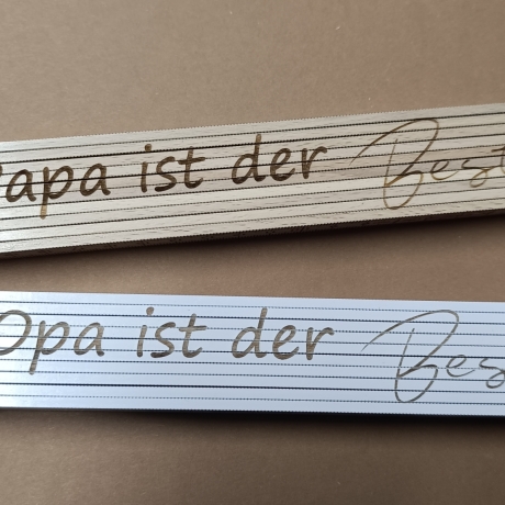 Gravierter Zollstock / Meterstab Vatertag
