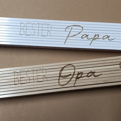 Gravierter Zollstock / Meterstab Vatertag