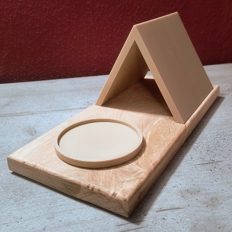 Tassen‑ & Buchhalter Organizer oder Ablage aus Eiche und 3D Druck