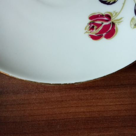 Schumann Arzberg Bavaria Kaffeetasse Untertasse Rose Vintage