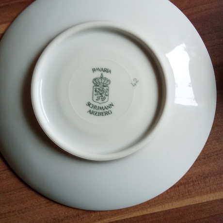 Schumann Arzberg Bavaria Kaffeetasse Untertasse Rose Vintage