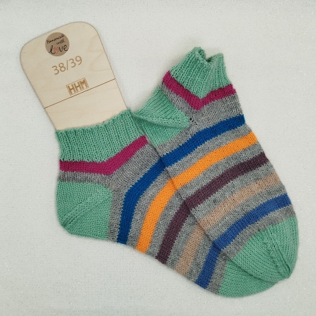 Gr. 38-39 Sneaker Socken Stricksocken Wollsocken