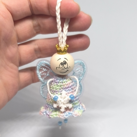 Herzensfigur Winterzauber – Schneeflocke & Flügel