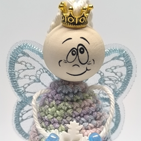 Herzensfigur Winterzauber – Schneeflocke & Flügel