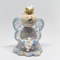 Herzensfigur Winterzauber – Schneeflocke & Flügel