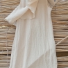 Schulterfrei, Leinen& Seide, handgemacht 