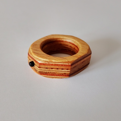 #6 Ring Holz Sperrholz (Wooden Plywood ⌀ 18mm) Schmuck Holzring