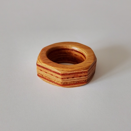 #6 Ring Holz Sperrholz (Wooden Plywood ⌀ 18mm) Schmuck Holzring