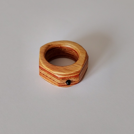 #6 Ring Holz Sperrholz (Wooden Plywood ⌀ 18mm) Schmuck Holzring
