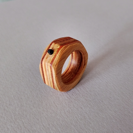 #6 Ring Holz Sperrholz (Wooden Plywood ⌀ 18mm) Schmuck Holzring
