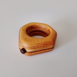 #11 Ring Holz Sperrholz (Wood Ring Plywood 17mm) Schmuck Holzring