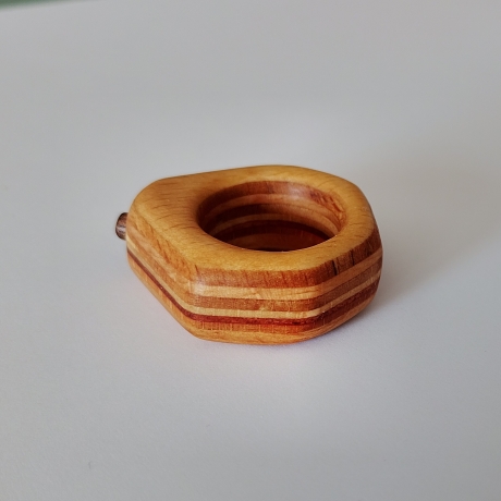 #11 Ring Holz Sperrholz (Wood Ring Plywood 17mm) Schmuck Holzring