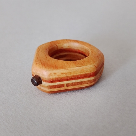 #11 Ring Holz Sperrholz (Wood Ring Plywood 17mm) Schmuck Holzring