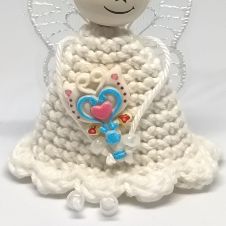 Herzensfigur Fee, Handgemachte Feenfigur, Glücksbringer, Geschenk