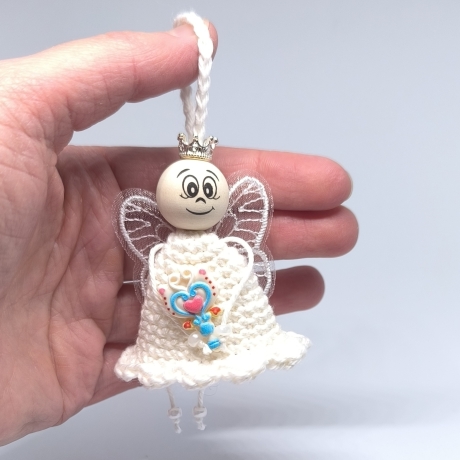 Herzensfigur Fee, Handgemachte Feenfigur, Glücksbringer, Geschenk