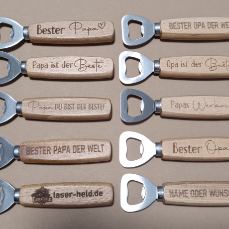 gravierter Flaschenöffner * Vatertag