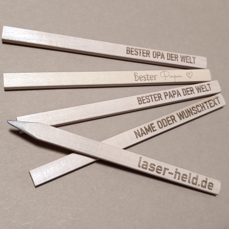 Zimmermannsbleistift graviert * Individuell * Vatertag