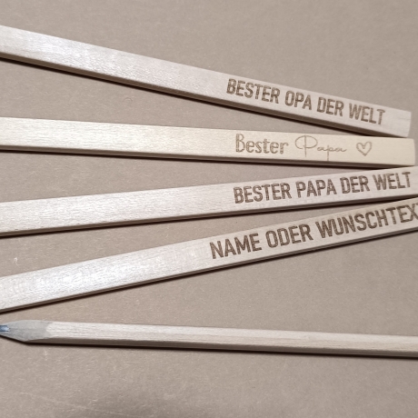 Zimmermannsbleistift graviert * Individuell * Vatertag