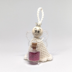 Herzensfigur Pech weg – Roter Glitzer | Glücksbringer Neuanfang